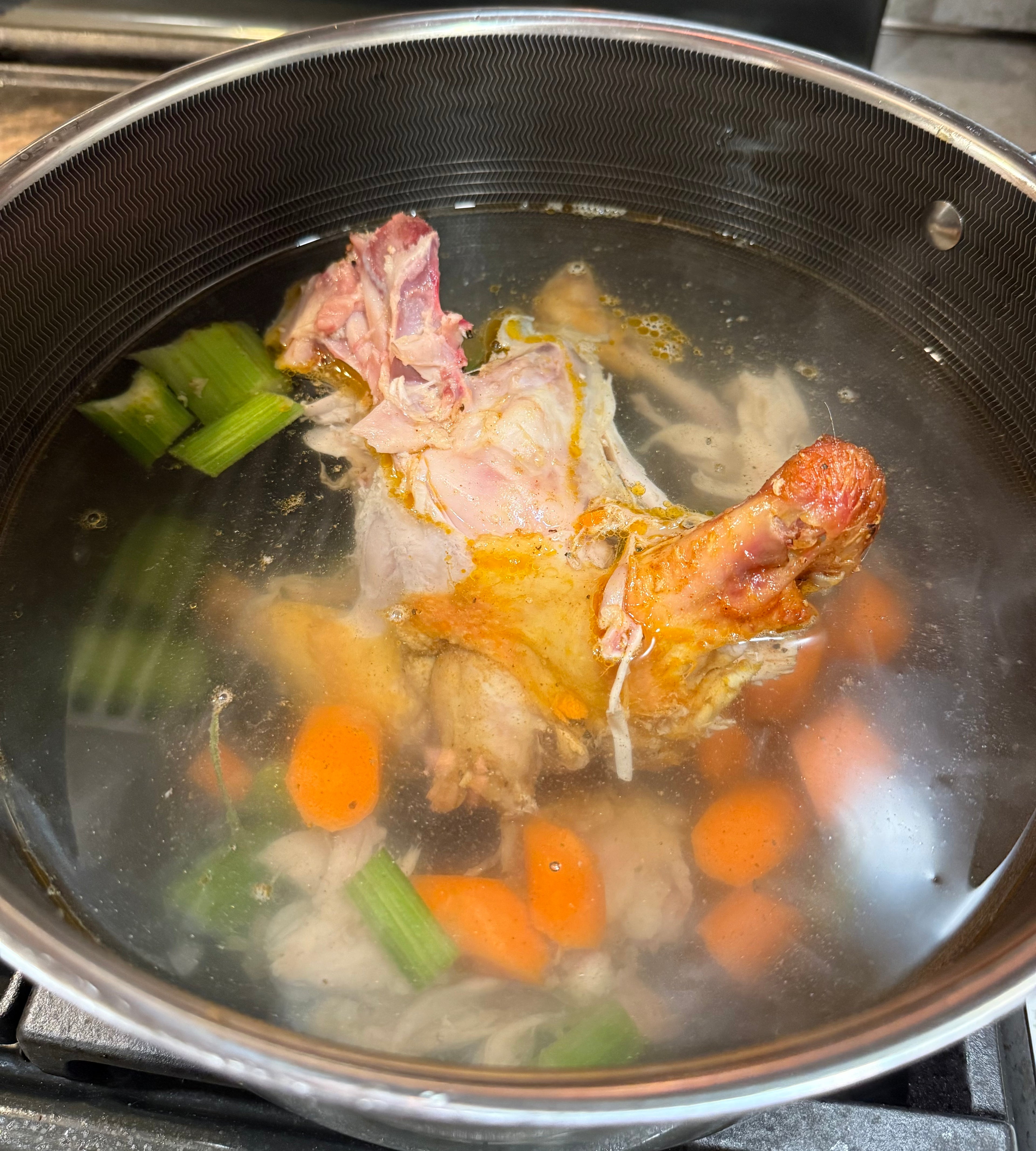Applewood smoked chicken soup