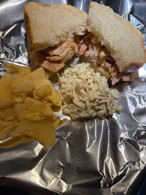 Smoked Pulled Chicken Sandwich