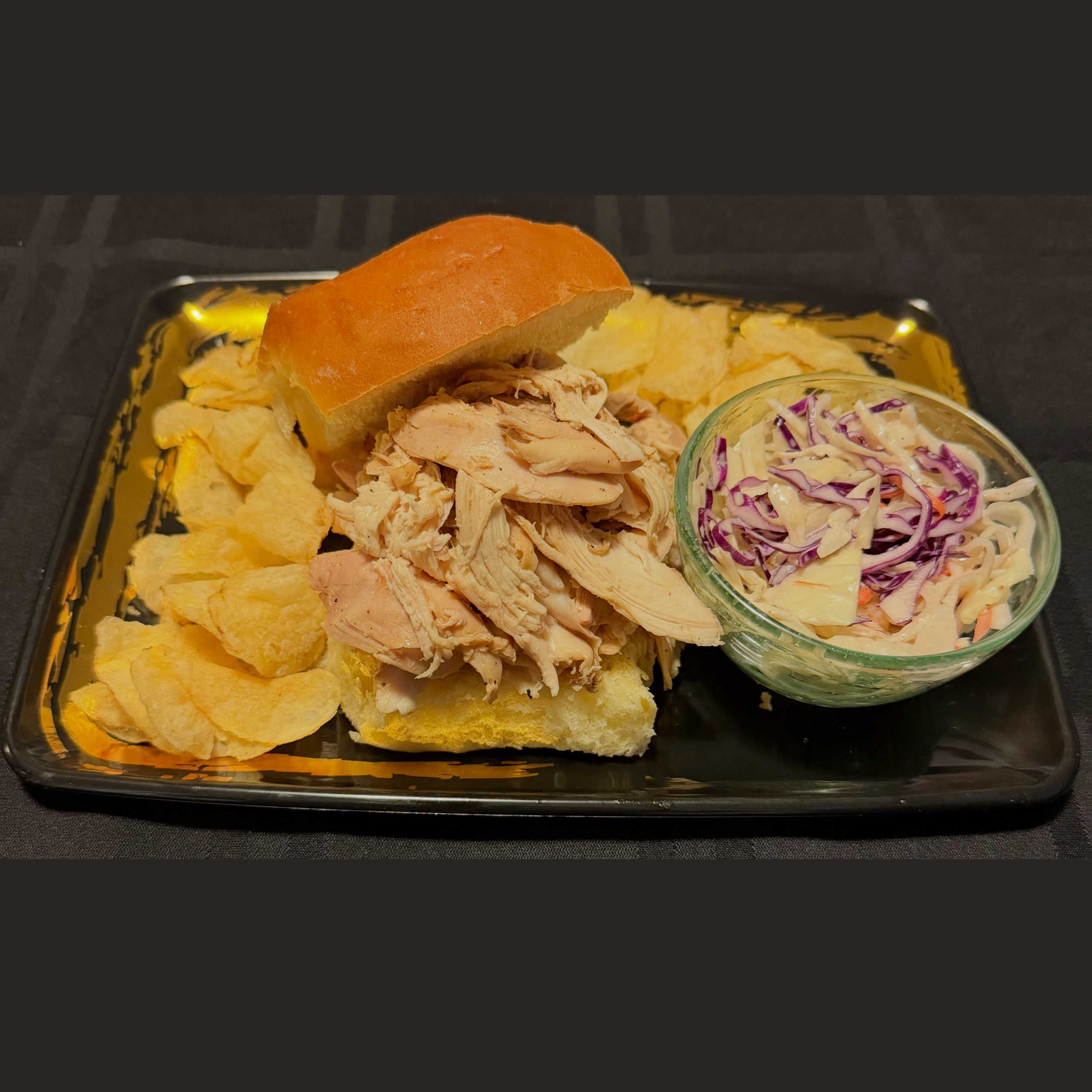 Applewood Smoked Pulled Chicken Sandwich